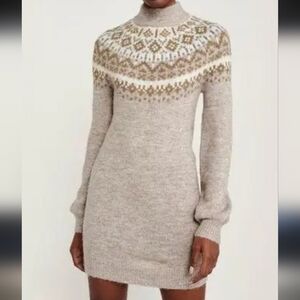 Abercrombie & Fitch Fair Isle Sweater Dress XS